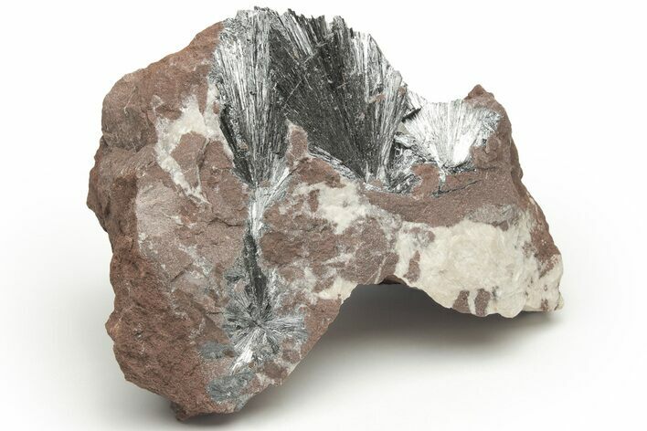 Metallic, Needle-Like Pyrolusite Crystals - Morocco #219526